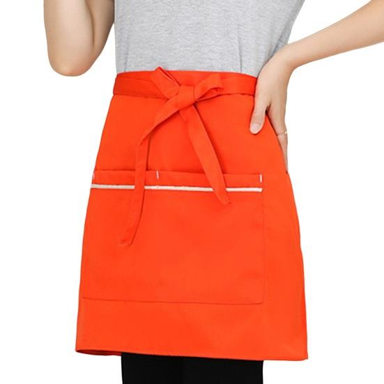 Chef Arbeitslatzschürze mit Öl Halbfleckenabweisende wasserdichte Taschen Arbeitsschürze für