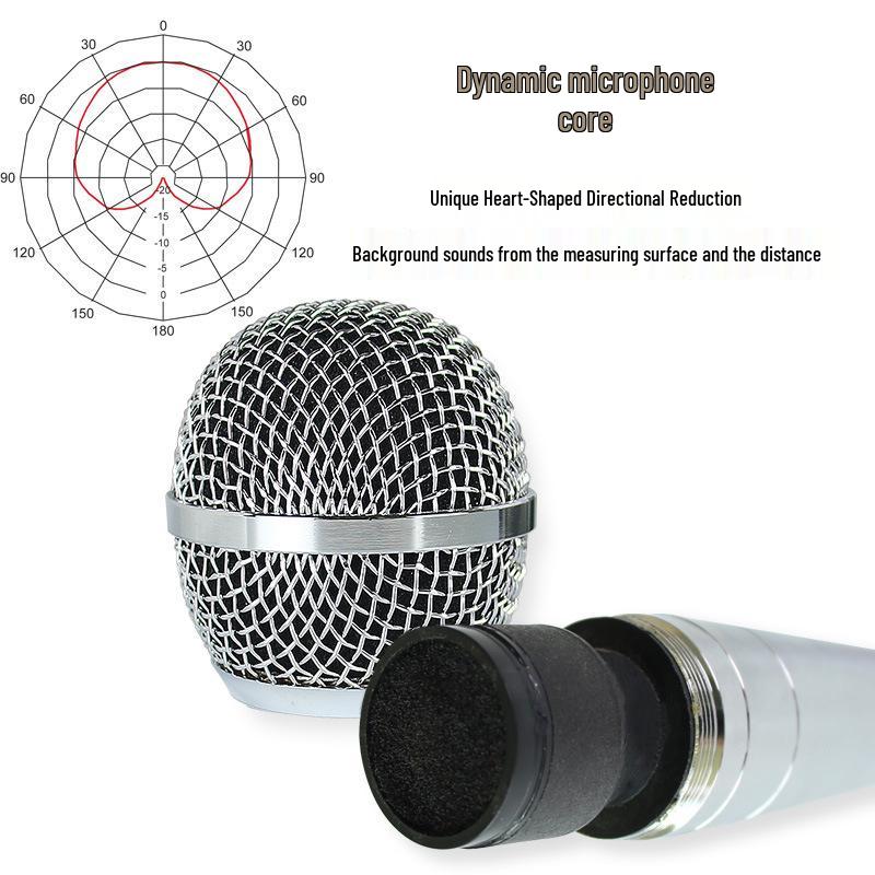 Full Metal Dynamic Wired Microphone for KTV, Live Streaming, and Audio Amplification