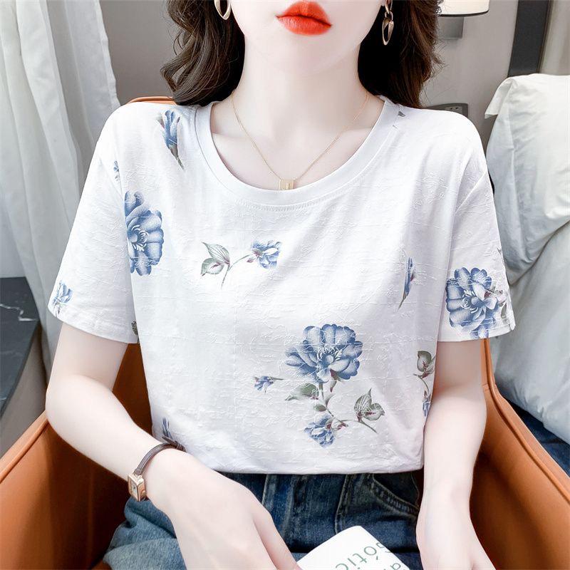 

Женская модная белая футболка с прямыми плечами, больших размеров, с короткими рукавами XL (recommended 130-145 jin)