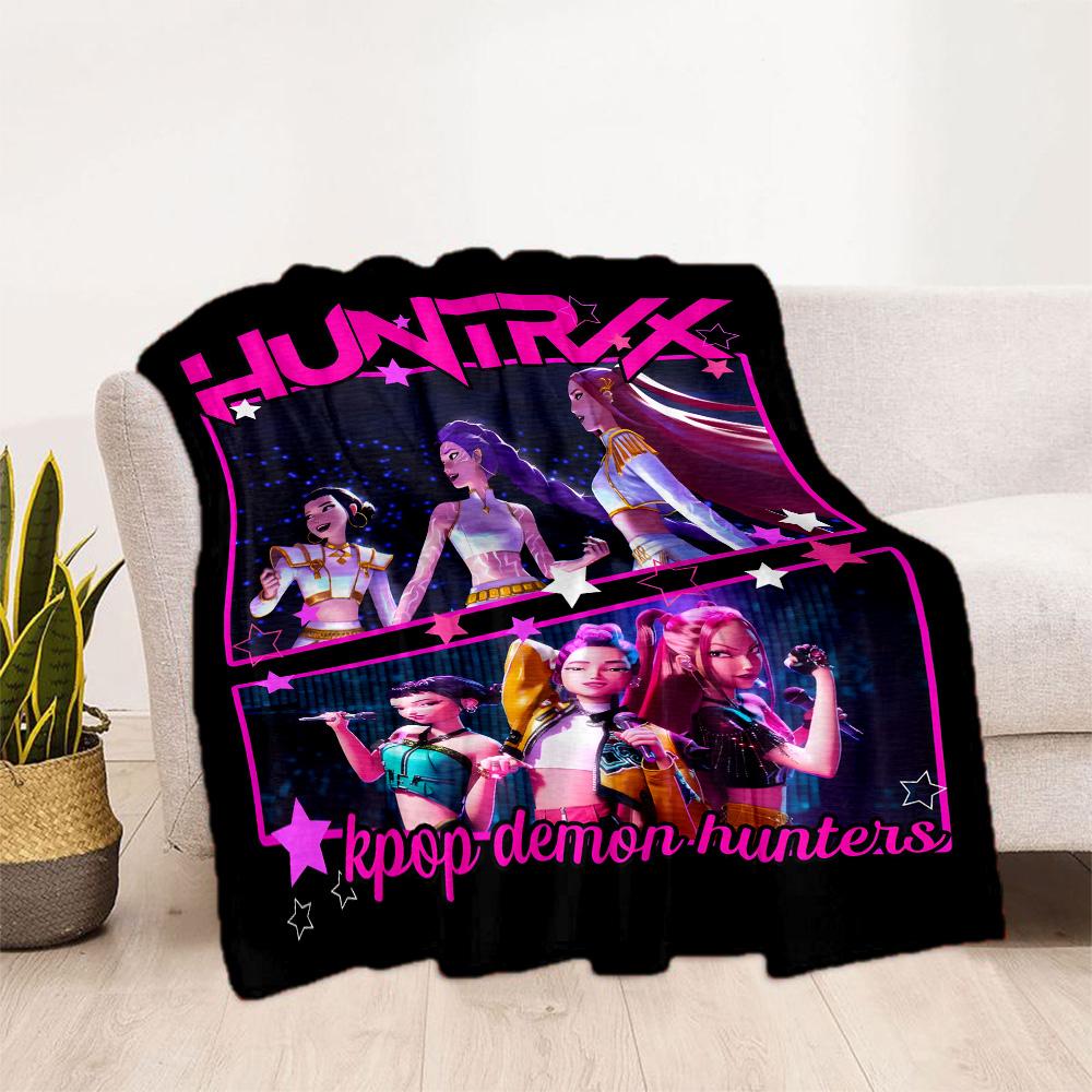 K-Pop Demon Hunters Blanket CozyBlanketSoft Warm Cozy Throw For Sofa Couch Office Bed Picnics Ideal for All Seasons Cozy Home Lovers Best Y26