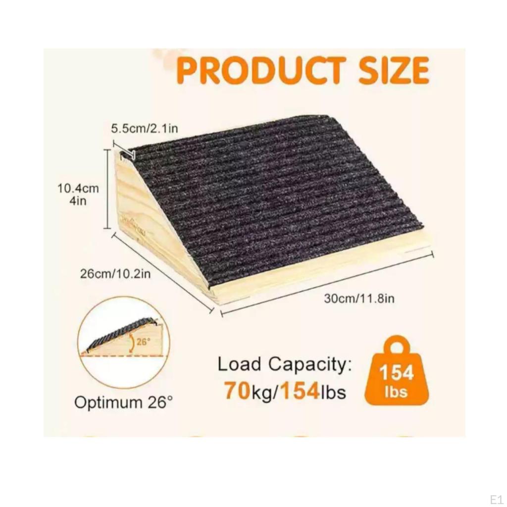 Pet Ramp Incline rampShaped Wooden HeavyDuty for Senior Pets, Young Dogs, Stairs, Home