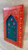 Hand-Carved Floral Wood Wall Decor: Vintage Indian Art Frame
