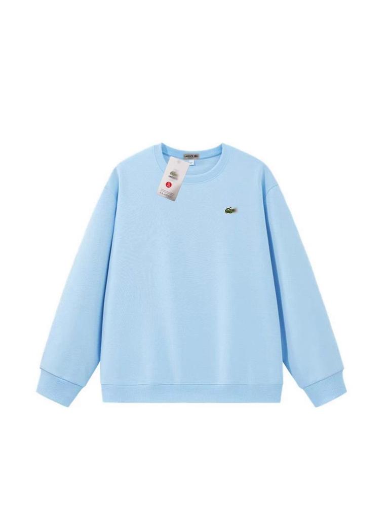 Herrhuvtröja med krokodilgrafik, lös passform, rund halsringning - Långärmad, enfärgad, Höst/Vinterkollektion.