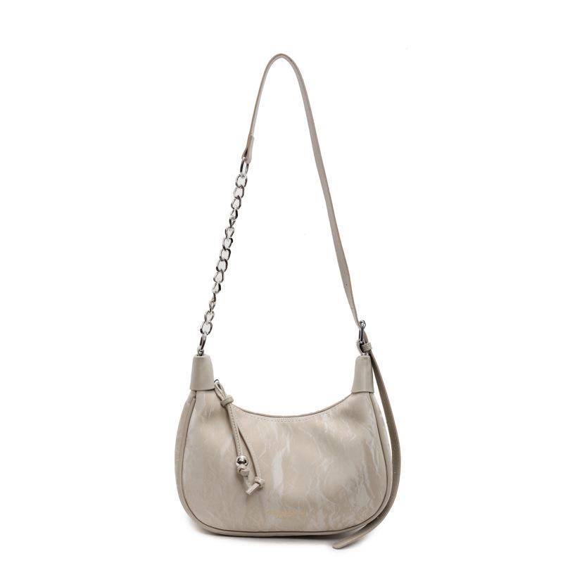 Fashion New High-end Korean Version Niche Design Messenger Bag Women's Casual Versatile Commuter Solid Color Chain Shoulder Bag