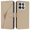 YX0090 For Xiaomi 14T Case Triangle Imprint Leather Phone Cover with Lanyard