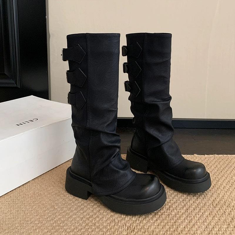 

Длинные брюки, женские сапоги, весна и осень 2024 года, новые толстые подошвы, маленькие рыцарские сапоги, ковбойские сапоги в стиле вестерн 39 чёрный