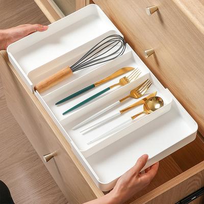 Japonský zásuvkový oddělovač Úložný box Výsuvný kuchyňský box na příbory Multifunkční organizér na nepořádek na psací potřeby