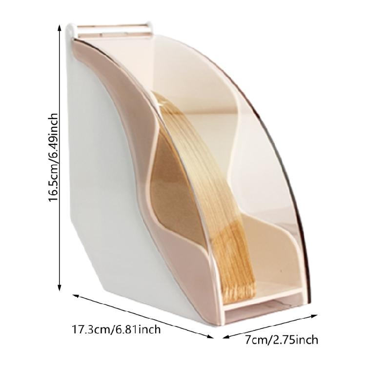 Stirdy Actylic Materials Filter Paper Storage Organizers with Fan Shape Designs Portable Accessory for Easy Access