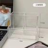 Simple Minimalist Transparent Acrylic Three Grids Desktop Pen Holder Storage Organizer