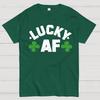 Lucky Af St. Patrick's Day Cotton Summer Casual Cool Loose T-Shirt