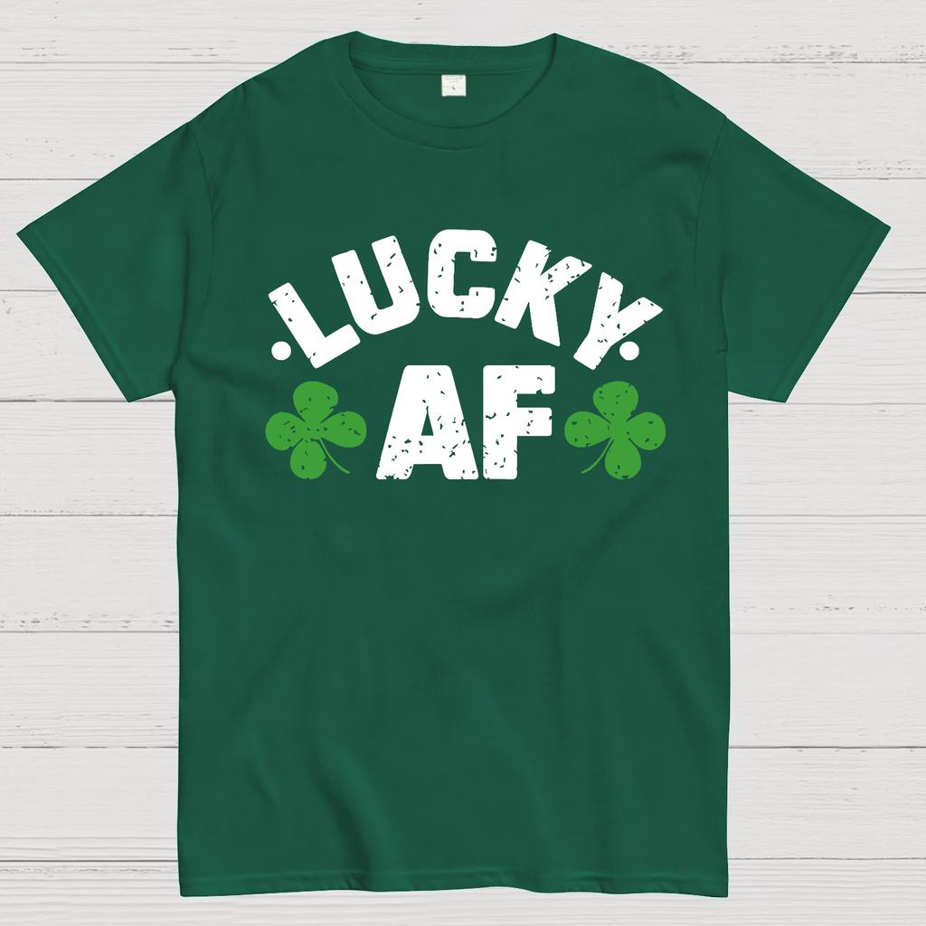 Lucky Af St. Patrick's Day Cotton Summer Casual Cool Loose T-Shirt