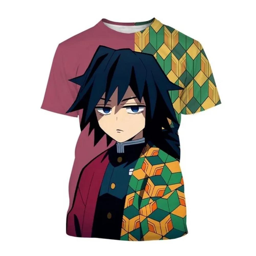 Anime Devil Killer Kimetsu No Yaiba Kamado Nezuko Kochou Shinobu T-shirt, 3D Printed Fashion T-shirt