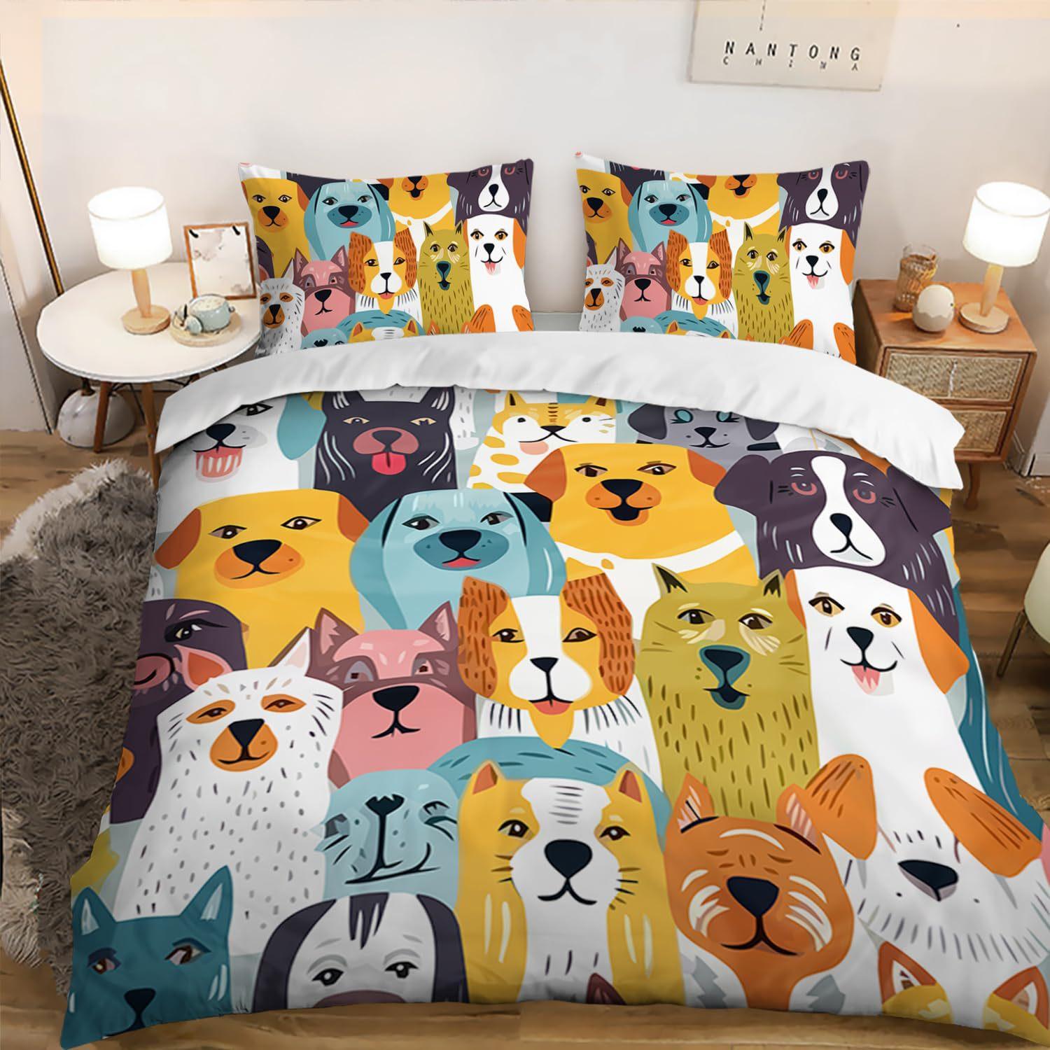 

Комплект постельных принадлежностей из трех предметов с 3D-цифровой печатью в виде щенка EU single 135*200