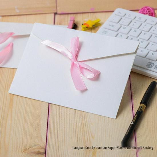Retro Kraft Paper Envelope - Western Style Invitation with Bow Logo