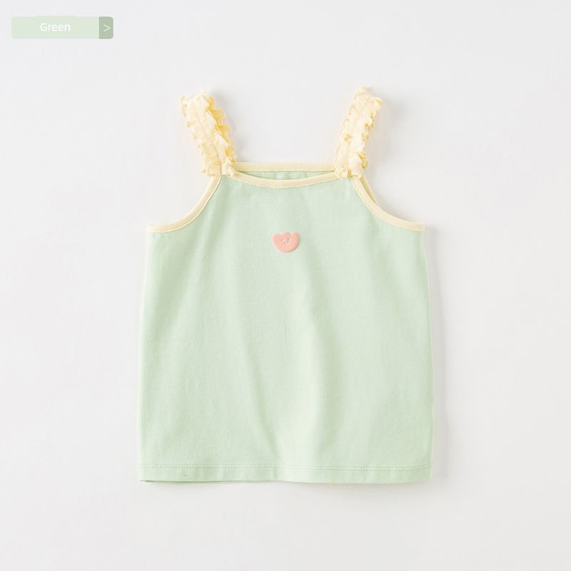 Dave & Bella Children Straps Vest Western Style Summer Wear New Arrival Girl Sleeveless T-shirt Baby Clothes Women s Summer