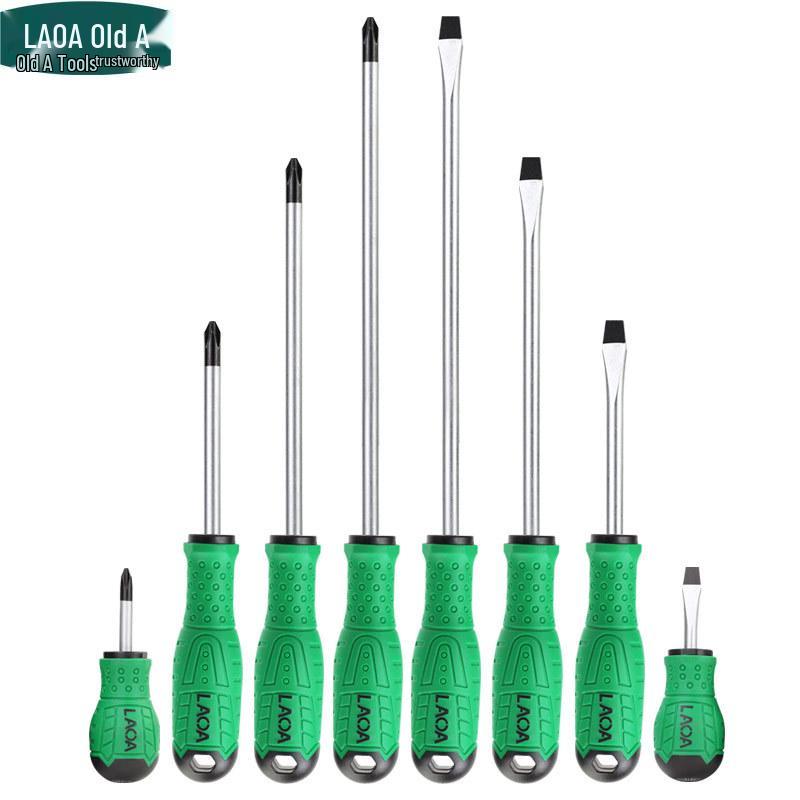 S2 Steel Magnetic Screwdriver Set for Phillips and Flathead with High Torque 3x75mm Flathead