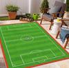 Football Field Carpet Green and White Striped Design Central Football Living Rooms Bedrooms Offices Outdoor Spaces Hall Carpets
