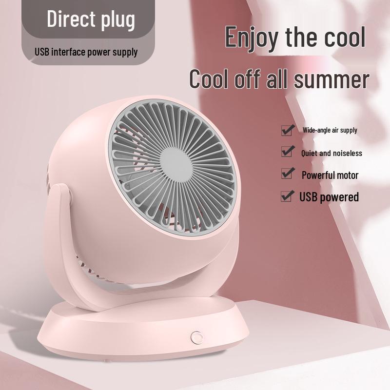 Multi-function USB Rechargeable Desktop Air Circulator Fan 23.5 x 19.9 x 25.7 cm