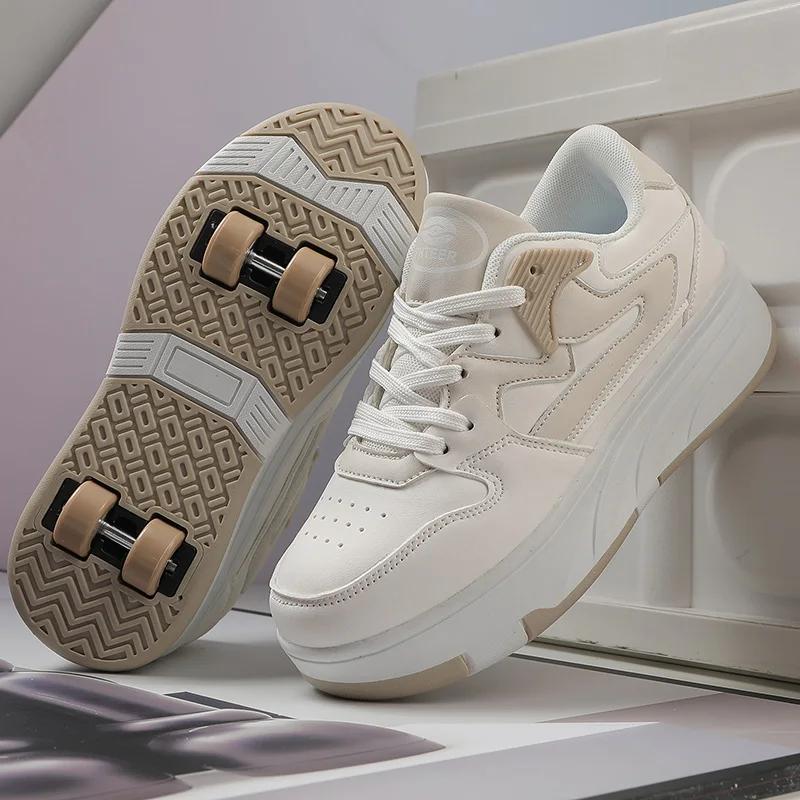 2026 the Latest Girls' Roller Skates Outdoor Breathable Wear-resistant Four-wheel Wheel Shoes Student Roller Skates