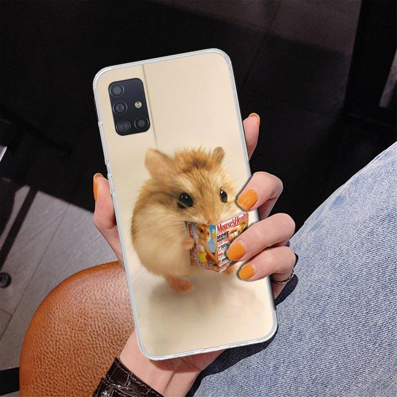Cute Lovely Pet Hamster Phone Case For Samsung Galaxy A52 A32 A22 A12 A51 A31 A50S A30S A20S A10S Note 20 Ultra 10 Plus S10 A72