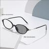 Xiaomi Oval Frame Literary Myopia Glasses Light-sensitive Color-changing Frame Anti-blue Light Myopia Glasses 6165