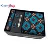Cozy Up 6 Pieces Set Paisley Men's Tie Including Tie Square Scarf Cuff Tie Clip Gift Box