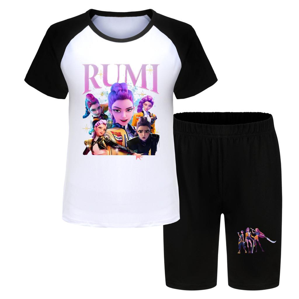 Kpop Demon Hunters Children Summer Athletic Set With Cotton Fabric For Active Kids
