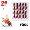 20 pezzi Esca Bionica per Pesca a Mosca Esca da Pesca a Mosca per Trota Esca Swim Baits Attrezzatura da Pesca Pesca in Torrente Pesca alla Trota
