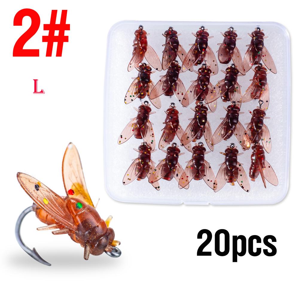 20 pezzi Esca Bionica per Pesca a Mosca Esca da Pesca a Mosca per Trota Esca Swim Baits Attrezzatura da Pesca Pesca in Torrente Pesca alla Trota