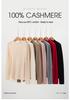 Maglione da Donna 100% Puro Cashmere a Collo Semi-Alto con Bordo Arrotolato - Nuovo Strato Base a Maglia Autunno/Inverno