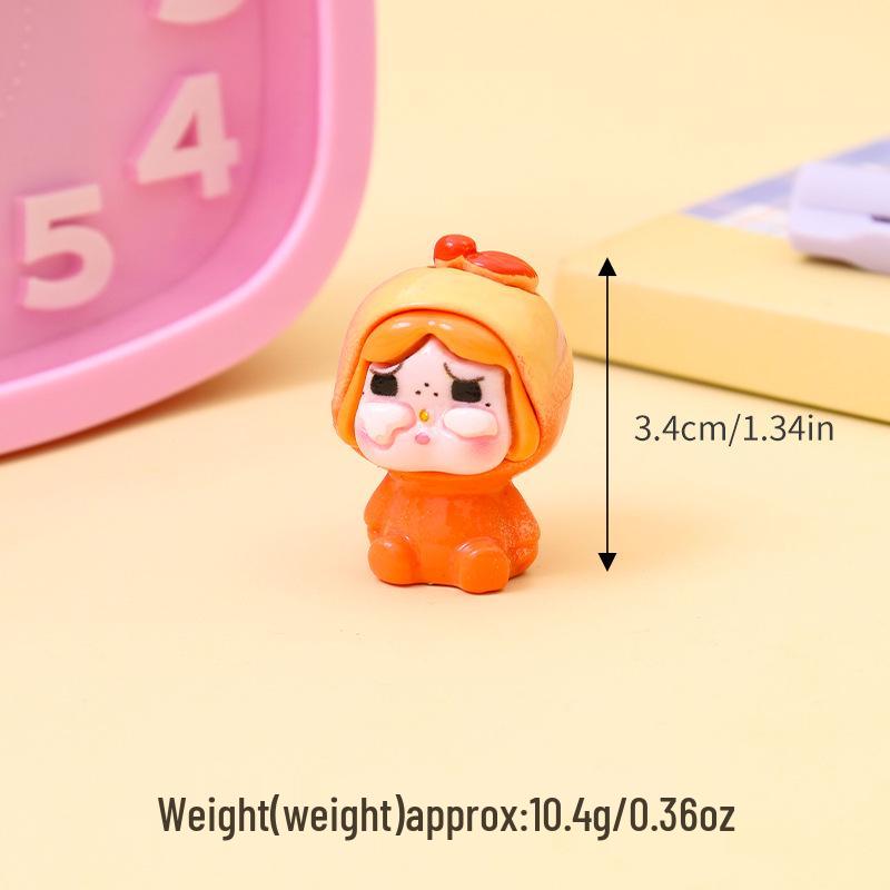 Labubu Crying Doll: Cute 3D Resin Car-Mounted Ornament for Desktop