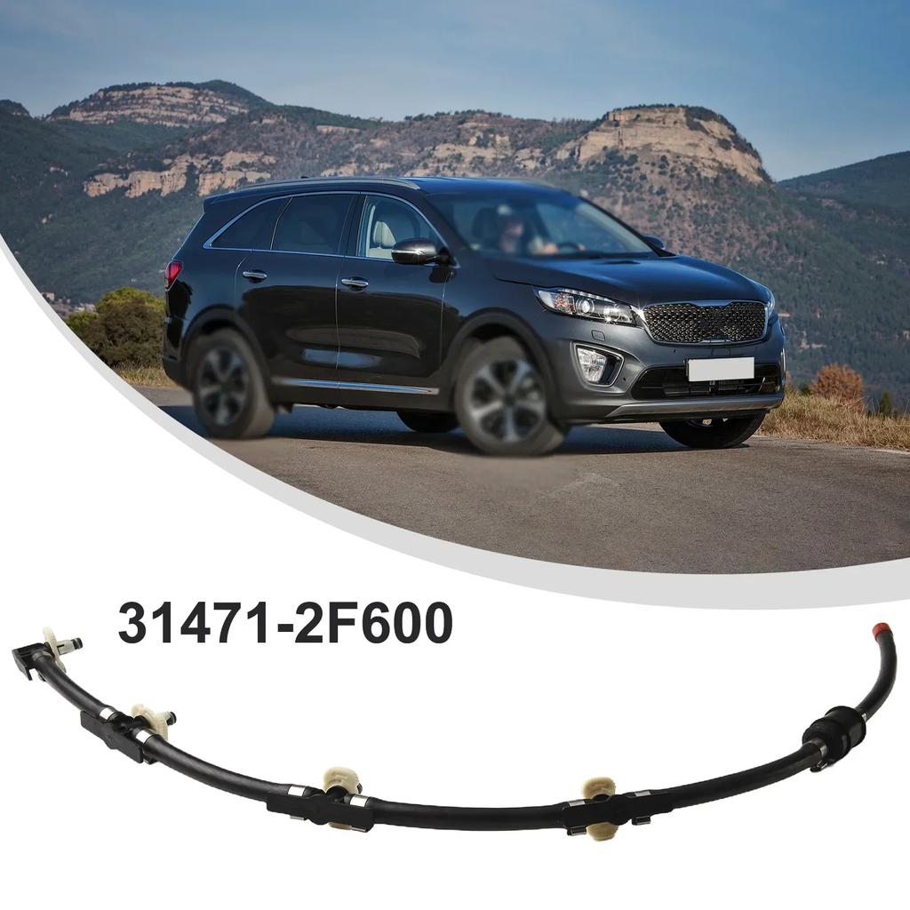 1x Fuel Return-Hose Fits For Kia Sorento 2009-2018 Diesel 2.2 #31471-2F001/ 31471-2F600 Black ABS Engine Parts Plug-and-play