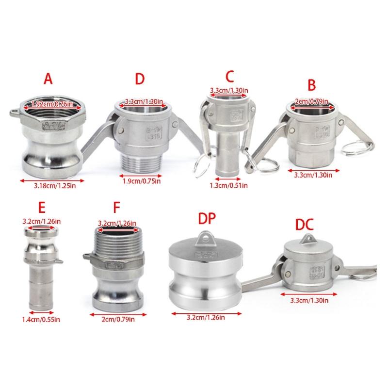 High Pressure Quick Disconnect Pipe Coupling Strong Stainless Steel Fast Connect Fitting Multipurpose for Various Applications