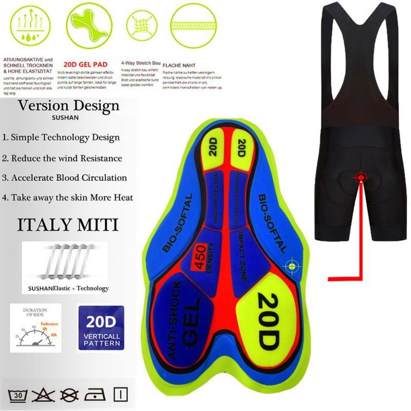 Mens MTB Cycling Jersey Set Breathable Quick-Dry Bike Wear Road Trail Riding