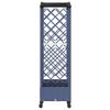Raised Garden Bed with Trellis and Roof Gray 163 x 40 x 129 cm PP