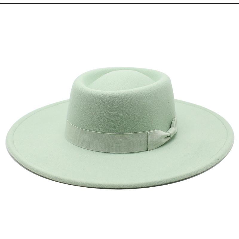 Wool Felt Fedora Hat For Men Women With Wide Brim In Classic Black For Formal Events