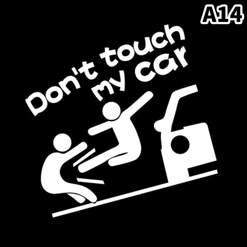 1pc Car Sticker Don't Touch My Car Creative Funny Reflective Car Decoration Stickers Car Window Accessories Car Body Decal