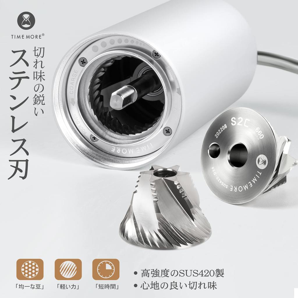 TIMEMORE Kuriko C3 Max Manual Coffee Grinder with Stainless Steel Grinding Grinders, Adjustable Coarseness, and Brush, Lightweight, Portable, and