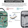 Horse And Flower Lunch Box Insulated Lunch Bags Zipper Lunch Bag Cooler Tote Bag For Teens Men Women Office Picnic