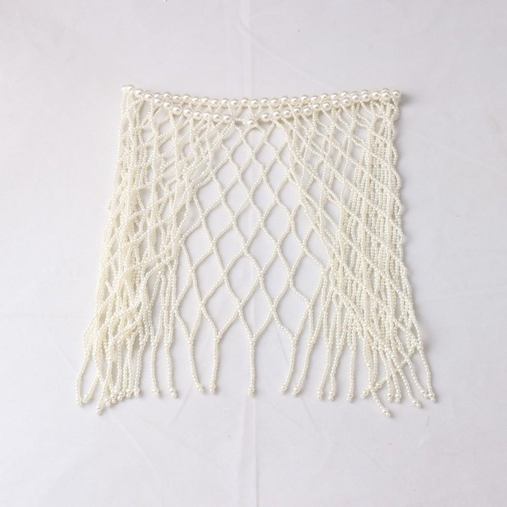 French Style Pearl Waist Chain Elegant Beaded Belt Luxury Pearls Tassel Shawl  Summer Beach