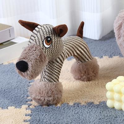 Plush Dog Toy Squeaky Stuffed Animal Dog Chew Toy Cute Animal Design Puppy Teething Toy for All Breeds Relieves Boredom And Anxiety