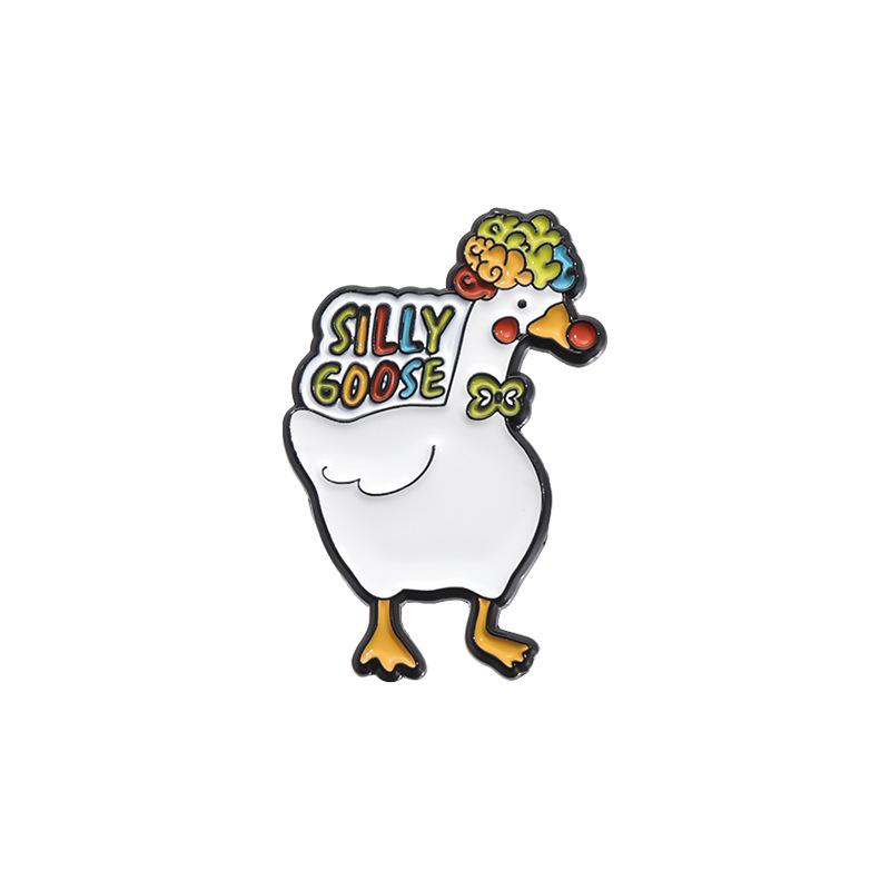 Animal Eyecatching Cartoon Duck Goose Brooch Collection In Alloy For Fun Accessories