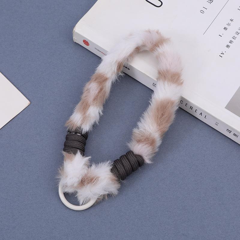

Plush Phone Lanyard Short Multi-Colored Wrist Rope Creative Keychain To Prevent Rope Loss Phone Case Lanyard