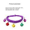 Necklace Adjustable Abrasion Resistance with Bells Woven Rope Pet Collar for Dods