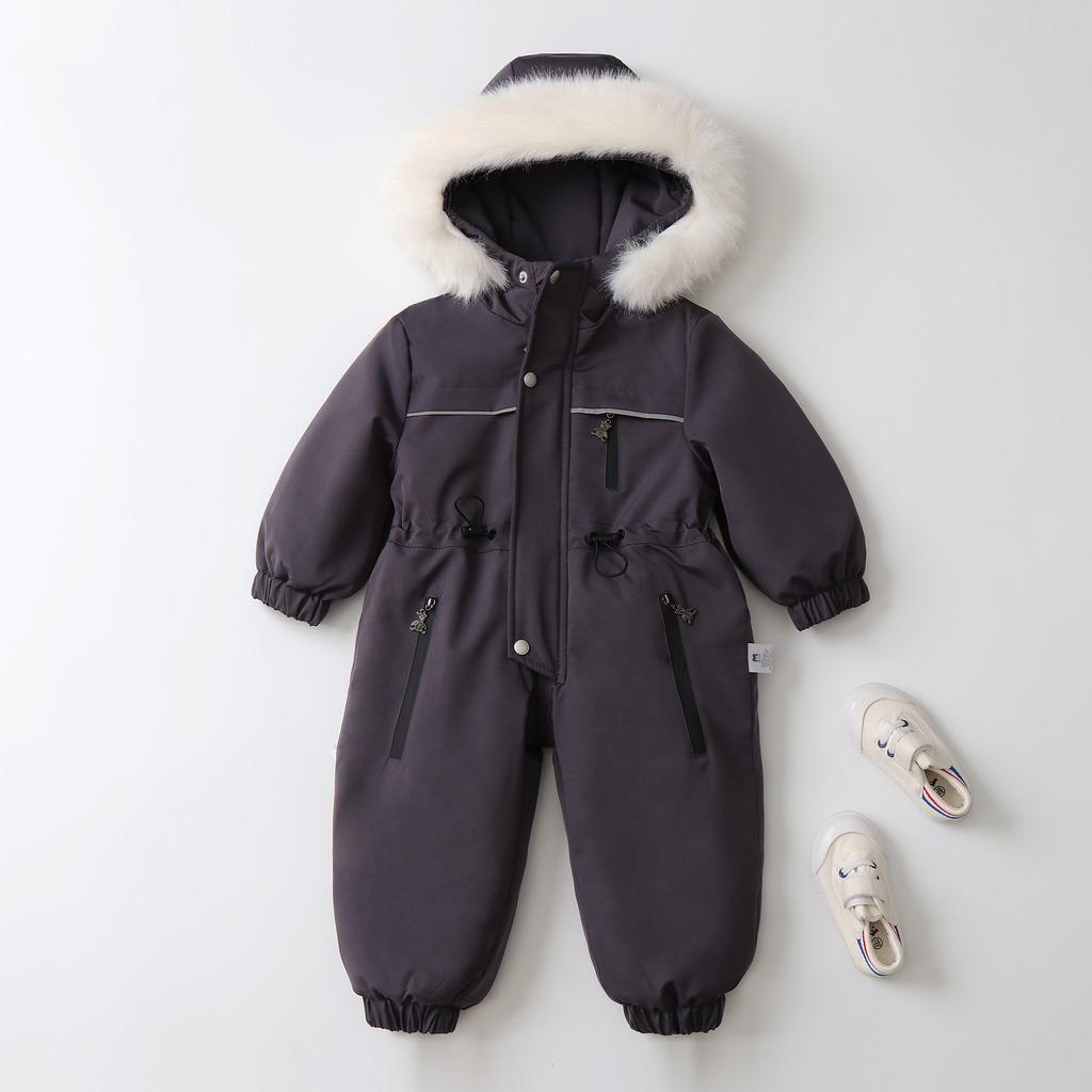 Schneeanzug für Kinder Kleinkind Einteiliger Schneeanzug Skianzüge Mädchen und Jungen mit Kapuze Wasserdichter Overall Overalls Winter Warmer Snowboardmantel Outdoorjacken