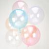 Balon Foliowy Kula Transparentna Żółty  45Cm 1Szt.