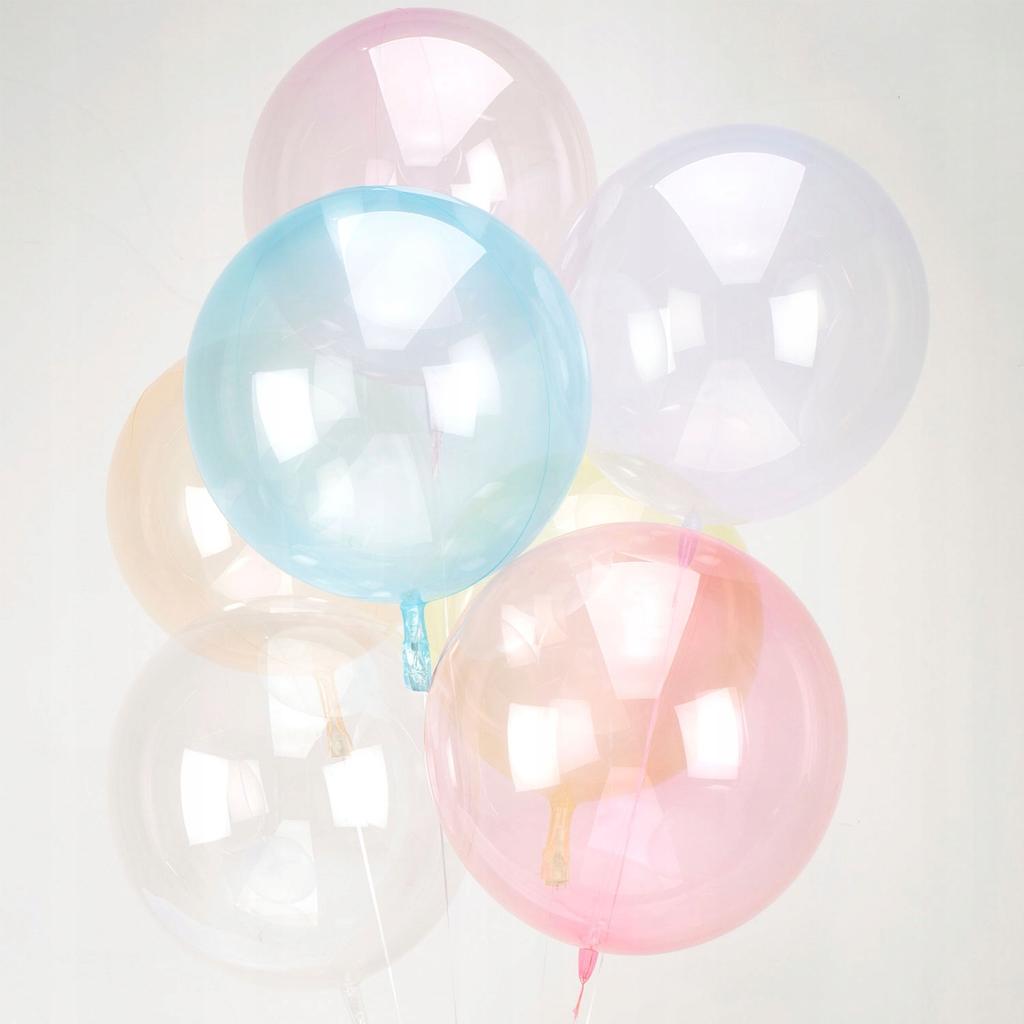Balon Foliowy Kula Transparentna Żółty 45Cm 1Szt.