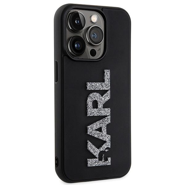 Karl Lagerfeld Klhcp15L3Dmbkck Iphone 15 Pro 6.1 Czarny/Black Hardcase 3D Rubber Glitter Logo