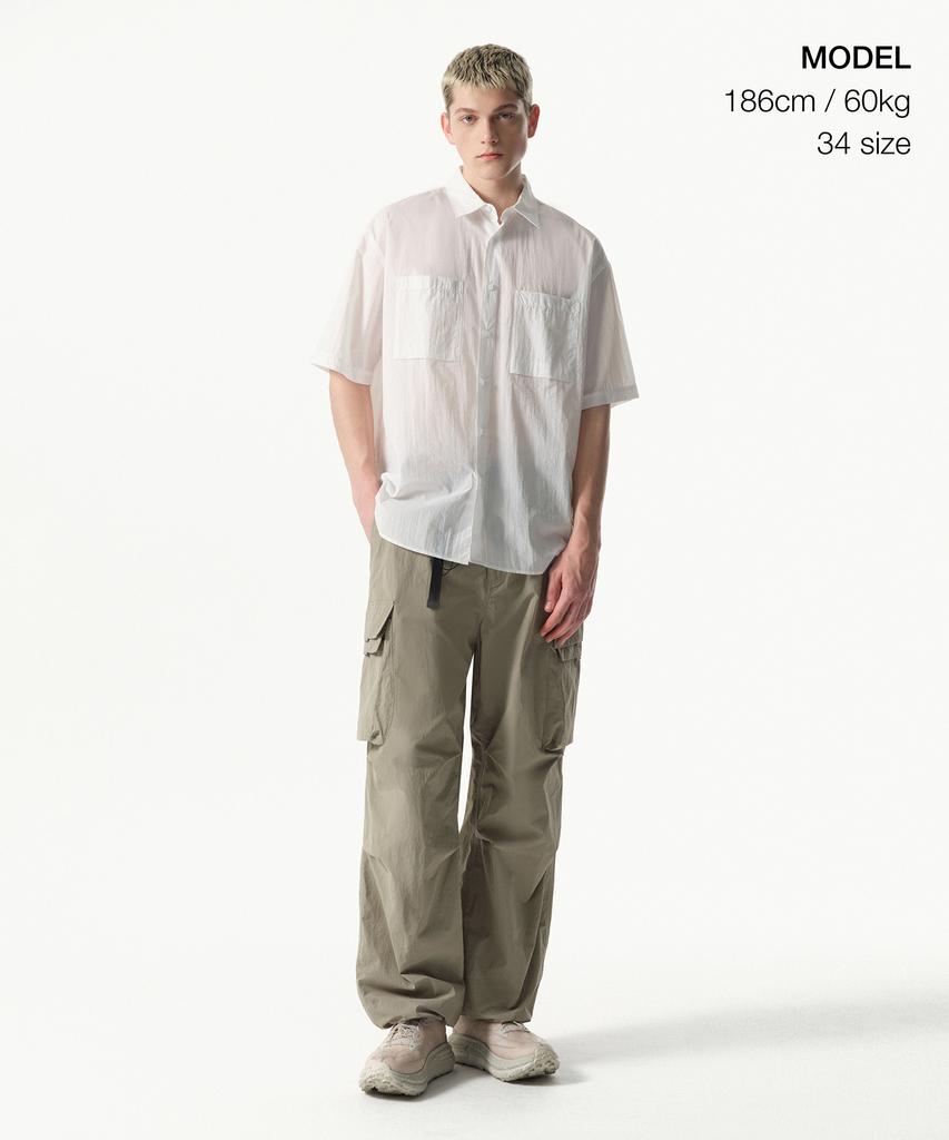 Musinsa Standard [City Leisure] Wide Belted Cargo Jogger Pants [Leaf Beige]