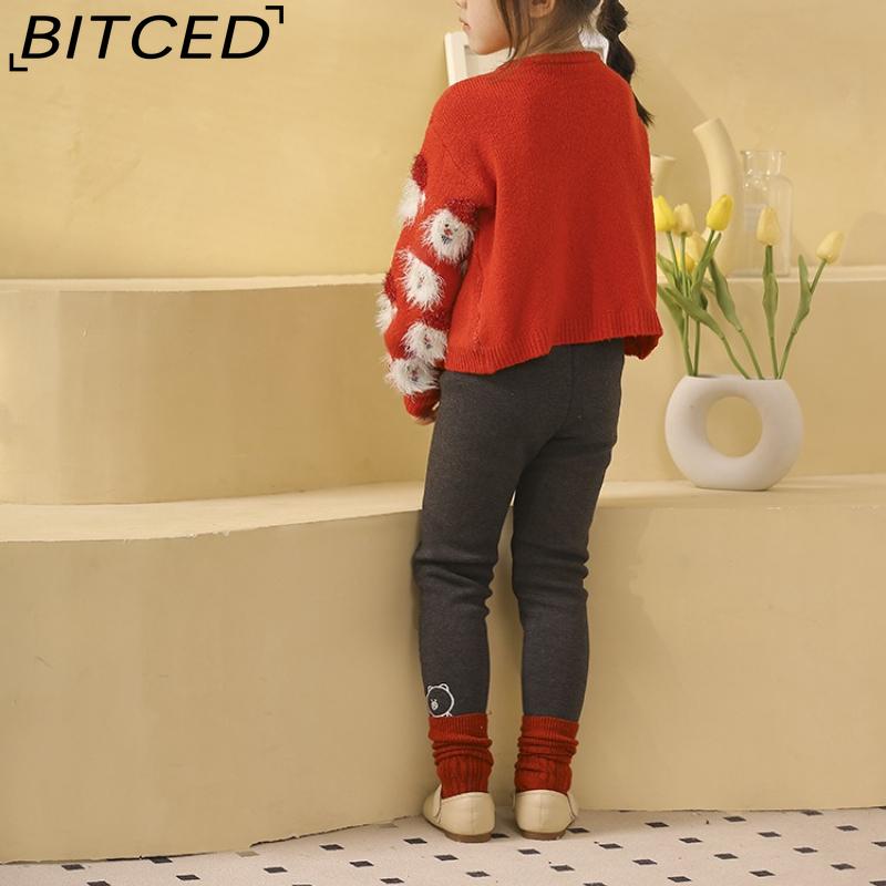 BITCED Autumn/Winter Christmas Collection Older Child's Knitted Sweater with Santa Claus Design Children's Pullover Christmas Jumper